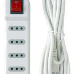 Alargador Con Switch 5 Posiciones 3mt Blanco Macrotel