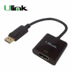 Adaptador de video Display Port Macho a HDMI hembra color negro