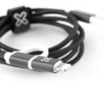 KlipX Cable 2 en 1 Lightning y Micro USB a USB Black - Imagen 2