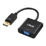 Adaptador de Video Display Port Macho a VGA Hembra Color Negro Ulink