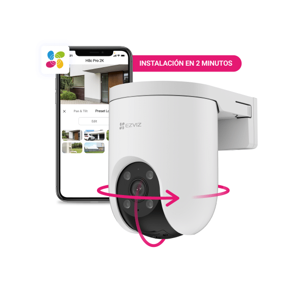 Cámara Ezviz H8C 2MP Wifi IA Audio Auto Tracking Sirena y Luz - Imagen 2