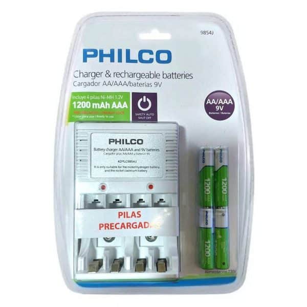 xks2nwgv_6bdc4b50_thumbnail_4096 Cargador con 4 Pilas AAA 1200MAH Pre-Cargadas 42PLC9854J - Imagen 1