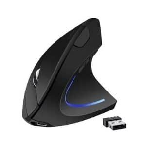 Mouse Ergonómico Vertical Recargable Inalámbrico Tecmaster TM-100517