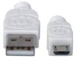 Cable Micro USB Manhattan 1.8mts BlancoCable Micro USB Manhattan 1.8mts Blanco - Imagen 3