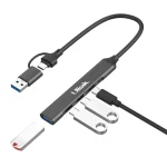 HUB 4 PUERTOS USB 3 0 A C DE 3 USB C 1 USB3 0 ALUMINIO MOD UL-HUBAC204 - Imagen 2