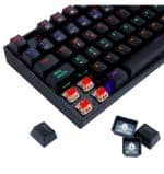 Teclado Mecánico Redragon K552 Kumara Black Rainbow Switch Red RGB - Imagen 3