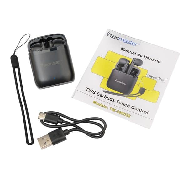 Audífonos Tecmaster Earbuds TWS Tipo C Bluetooth v5.3 TM-300526 - Imagen 3