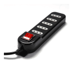 Alargador Macrotel con Switch 3 metros 6 Posiciones Negro - Imagen 2