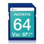 Tarjeta SD Adata 64GB UHS-I Clase 10 ASDX64GUI3V30S-R