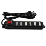 Alargador Macrotel con Switch 3 metros 6 Posiciones Negro
