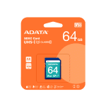 Tarjeta SD Adata 64GB UHS-I Clase 10 ASDX64GUI3V30S-R - Imagen 2