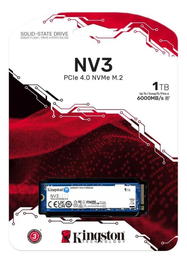 SSD KIngston NV3 1TB PCIe 4.0 NVME m.2 SNV3S/1000G - Imagen 2