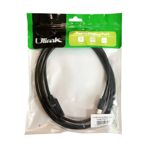 Cable Mini Display Port macho a Display Port macho de 1,8 mts - Imagen 3