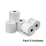 ROLLO DE PAPEL TÉRMICO 80X80MM DE 59 GRS PACK DE 5 UNIDADES