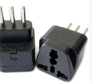 Enchufe Americano 3 Patas Negro 10/16A Cobre