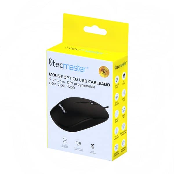 tm-100553-5 Tecmaster Mouse Óptico USB 4 Botones TM-100553 - Imagen 3