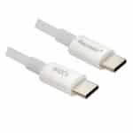 Tecmaster Cable USB Tipo C2.0 1 Mts Blanco 100W TM-200559