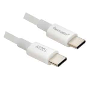 Tecmaster Cable USB Tipo C2.0 1 Mts Blanco 100W TM-200559