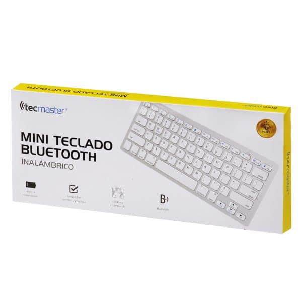 tm100507-3 Tecmaster Mini Teclado Bluertooth Silver TM-100507 - Imagen 1