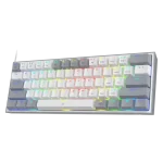 Teclado Mecánico Redragon Fizz White/Grey RGB Switch Red K617-RGB