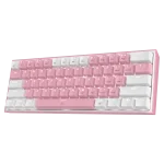 Teclado Mecánico Redragon Fizz Pink/White RGB Switch Red K617-RGB