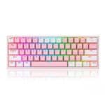 Teclado Mecánico Redragon Fizz Pink/White RGB Switch Red K617-RGB - Imagen 3