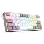 Teclado Mecánico Redragon Fizz White/Grey RGB Switch Red K617-RGB - Imagen 3