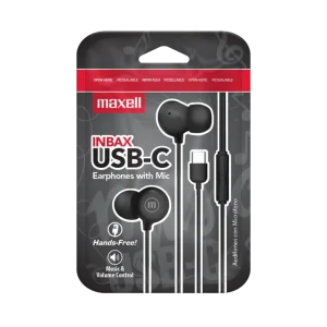 Audífonos Maxell Inbax USB-C con Micrófono