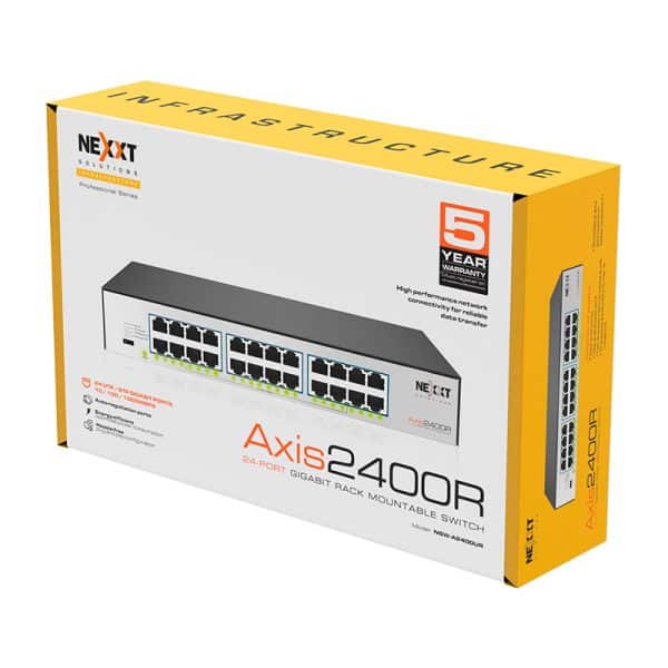 NSW-A2400UR_Box_1 Switch Nexxt Axis 2400R 24 Puertos Gigabit - Imagen 2