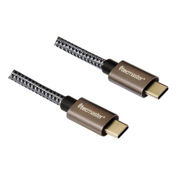 tm-200545-1 Tecmaster Cable USB Tipo C Thunderbolt 100W 1.5mts Nylon Refrozado TM-200545 - Imagen 1