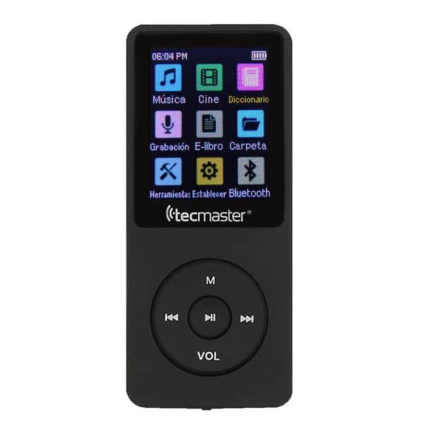Tecmaster MP3 Player Bluetooth 16GB Carcasa ABS + Audífonos TM-300523 - Imagen 1