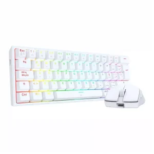 Kit Teclado + Mouse Redragon - K617RGB SP + M724 Blanco - S143W
