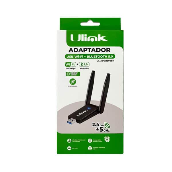 Adaptador USB Wifi 1300 Mbps + Bluetooth 5.0 Ulink UL-ADW1300BT - Imagen 2