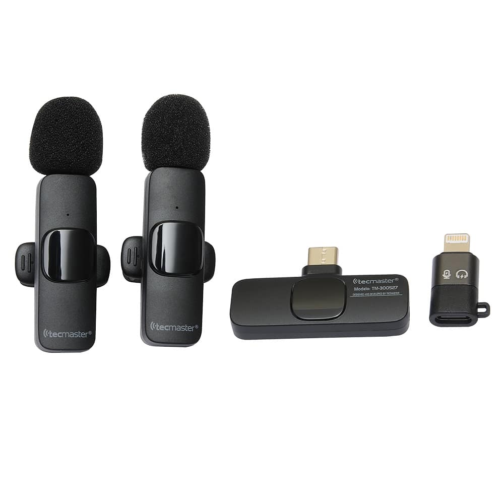 tm-300527-2 Tecmaster Micrófono Dual para Iphone y Android TM-300527 - Imagen 1