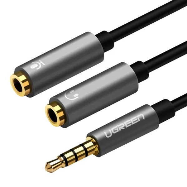 Cable de Audio 3.5mm Spliter 1H/2M 20cm Ugreen AV140 - Imagen 2
