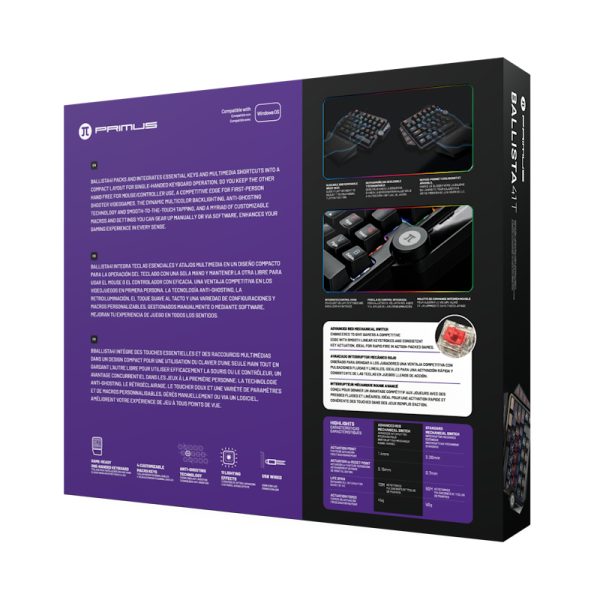 Teclado Mecánico para Una Mano Primus Ballista RGB 41T - Imagen 4