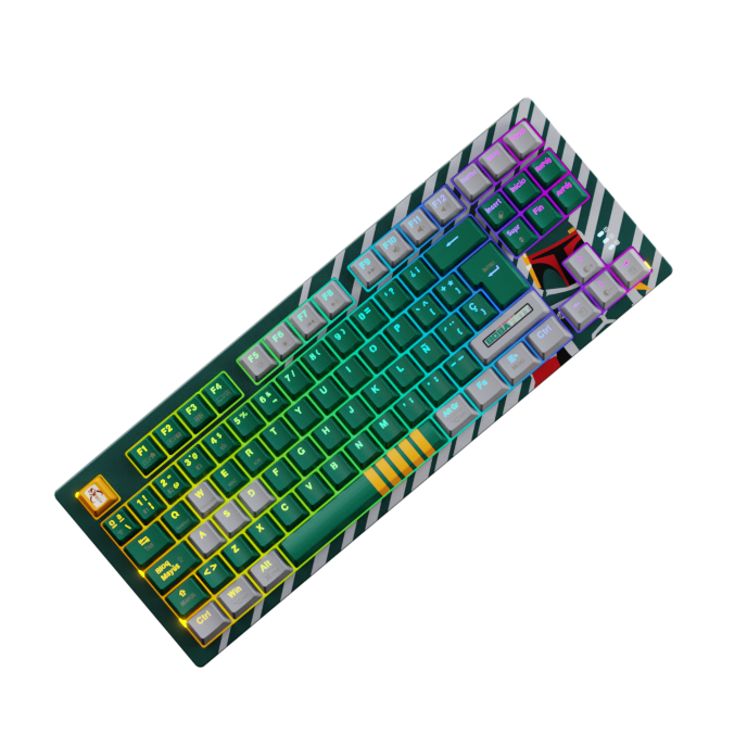 PKS-S082BF-GN_360_1 Teclado Mecánico Inalámbrico Primus Ballista B2T Boba Fett RGB 88 Teclas Switch Red - Imagen 1