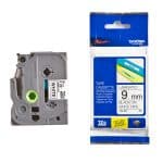 Cinta Brother Original TZE-221 9mm Negro sobre Blanco