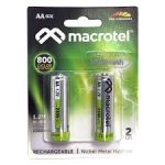 Pack 2 Pilas Recargables Macrotel AA 2700 mAh MW-2302