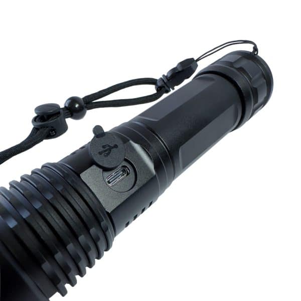 Linterna Recargable Metálica 1200 Lúmenes Tecmaster TM-800105 - Imagen 3