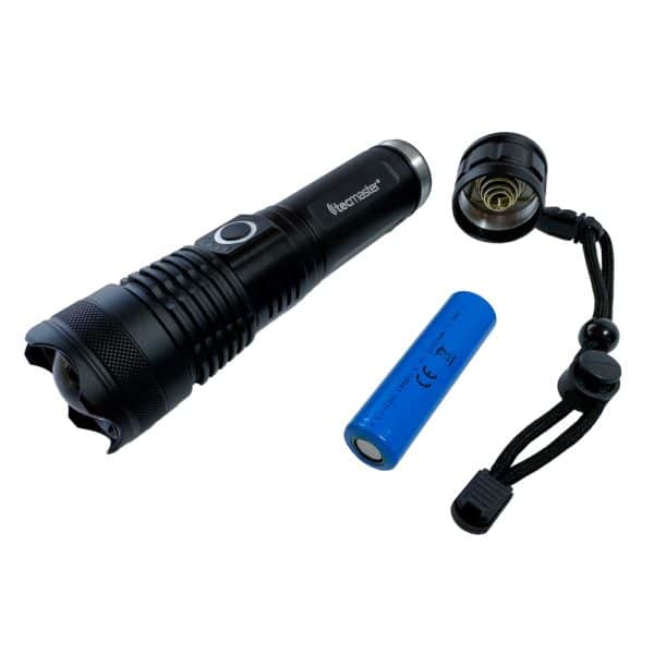 Linterna Recargable Metálica 1200 Lúmenes Tecmaster TM-800105 - Imagen 4