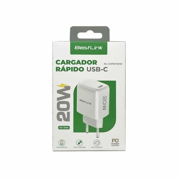 Cargador USB-C 20W Blanco Bestlink BL-CHPD720W - Imagen 2