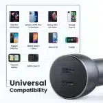 Cargador para Auto Ugreen CD213 60W 2x USB-C - Imagen 2