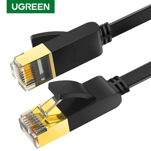 Cable de Red Plano 1mt Cat7 U/FTP (10GBPS) Negro Ugreen NW106 - Imagen 2