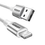 Cable USB a Lightning Certificado MFI 2.4A 2mts Silver Ugreen - Imagen 3