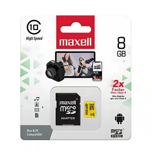 Tarjeta MicroSD Maxell 8GB Clase 10 MCSD-8CL10 - Imagen 3