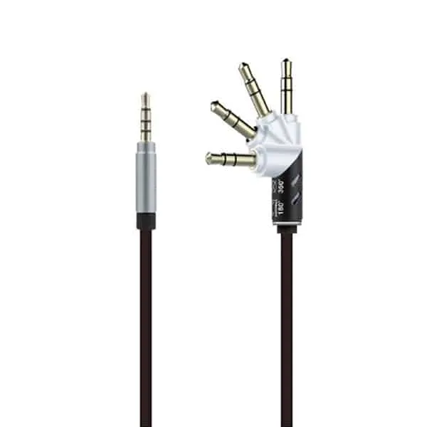 Cable_audio_15mt_negro_con_rotacion_caja_retail_BL-CB150_02 Cable de Audio 3.5" Macho a Macho 1.5 mts Bestlink BL-CB150 - Imagen 1