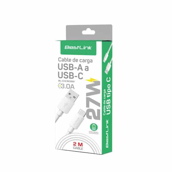 Cable de Carga USB a USB-C 2mts 3A BL-CHCBC850 - Imagen 2