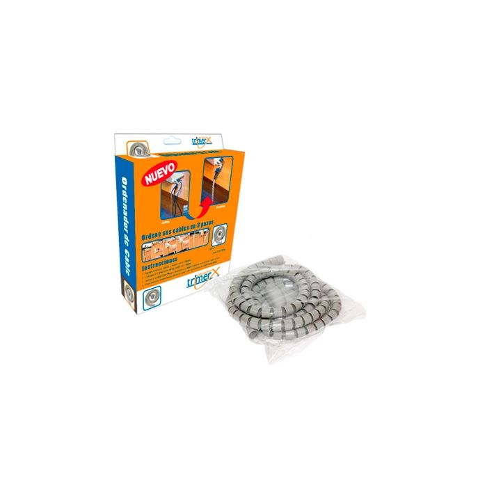 p02759_1_1 Ordenacables en Espiral 22mm x 1.8mts Gris Trimerx - Imagen 1