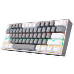 Teclado Mecánico Redragon Fizz Gray/White RGB Switch Red K617-RGB